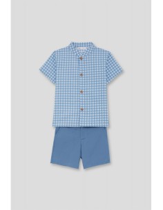 Conjunto niño camisa y pantalón azulón 2