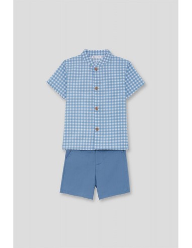 Conjunto niño camisa y pantalón azulón