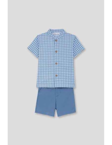 Conjunto niño camisa y pantalón azulón
