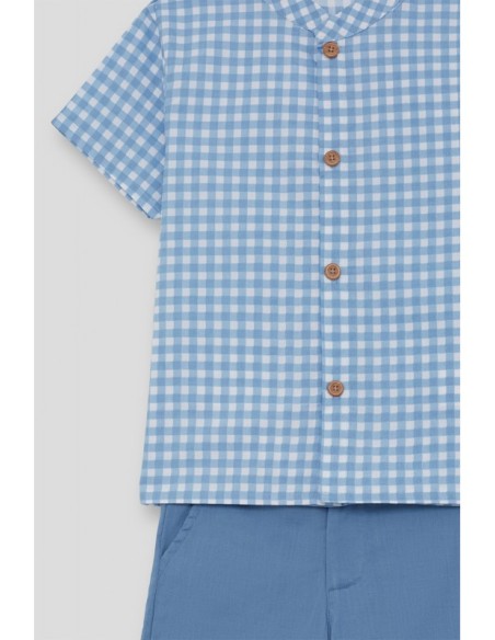Conjunto niño camisa y pantalón azulón