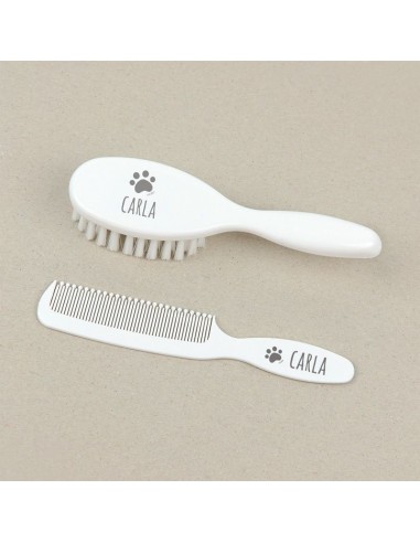 Cepillo y peine personalizado huella
