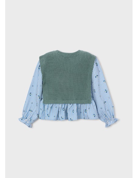 Mayoral chaleco niña y camisa