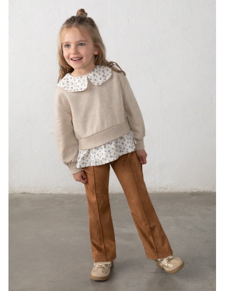 Conjunto leggins con antelina beige Mayoral
