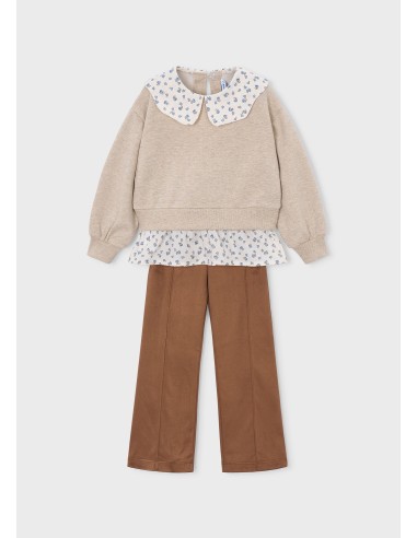 Conjunto leggins con antelina beige Mayoral