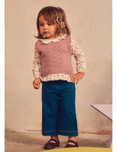 Conjunto pantalón y blusa con chaleco bebé