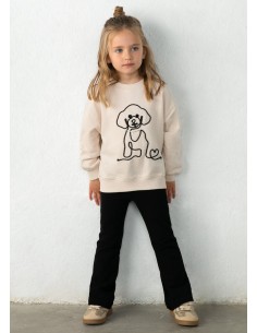 Conjunto sudadera y leggins perro niña Mayoral